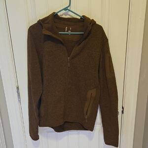 Arc'teryx Men's Zip Up Brown Sweater